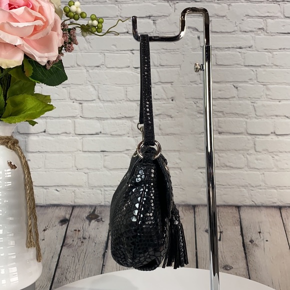 NINE WEST Black Snake Print Clutch/Wristlet Bag - Picture 5 of 17